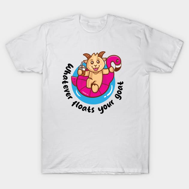 Whatever floats your goat (on light colors) T-Shirt by Messy Nessie